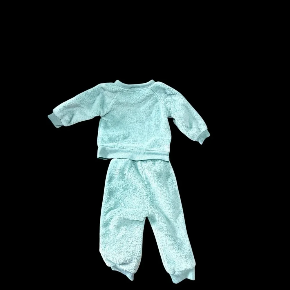 Infant Girl 6 Mo Pekkle Fleece Jogger/sweatsuit Lot Unicorn‎ & Flowers Preowned